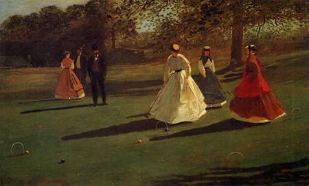 Reproductions of Winslow Homers Paintings Croquet Players 1865